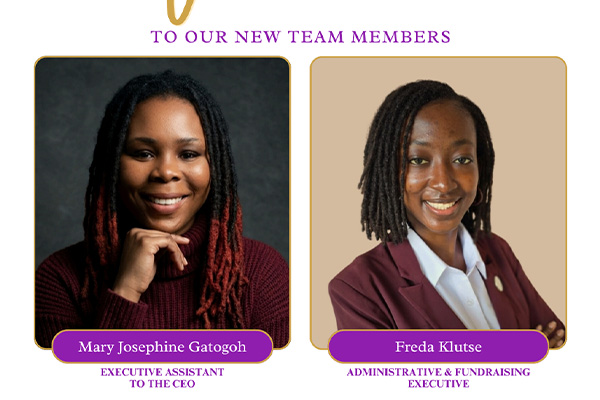 Welcoming Mary Josephine Gatogoh and Freda Klutse